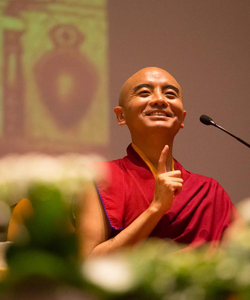 Mingyur Rinpoche; Public Talk – “The Essence of Meditation – A Happy Mind in Modern Times”; Auditorium of the Faculty of Dental Medicine, University of Lisbon - 5 July 2018 - Lisbon