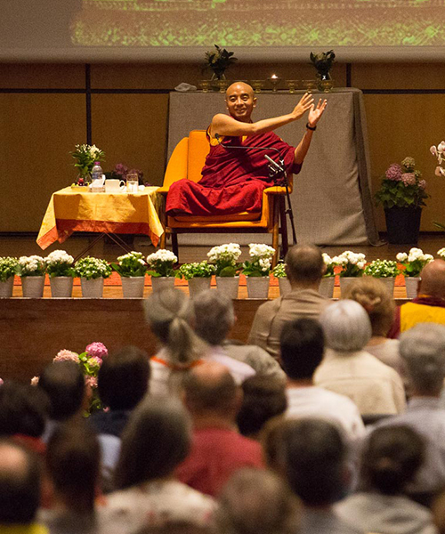 Mingyur Rinpoche; Teachings – “Meditation and the Joy of Living – Cultivating Awareness, Compassion, and Wisdom in Everyday Life”; Auditorium of the Faculty of Dental Medicine, University of Lisbon - 6–8 July 2018 - Lisbon